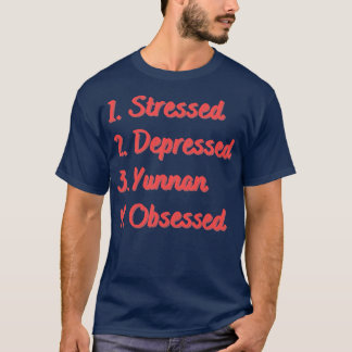 Camiseta Stress Deprimido Yunnan Obcecado