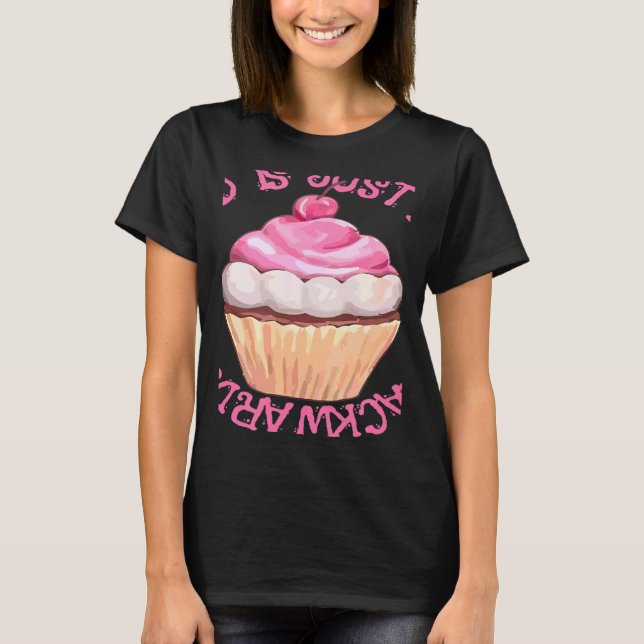 Camiseta Stressed Is Just Desserts Backwards  Cupcake (Frente)