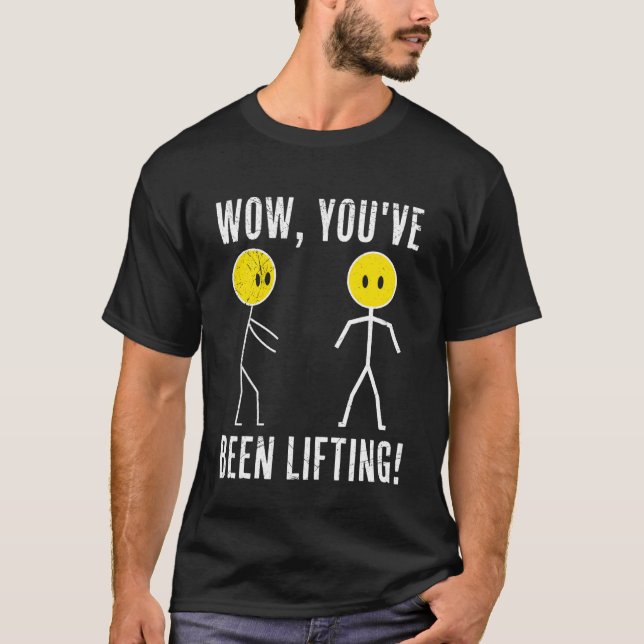 Camiseta Strichmännchen Você Levantou Lustig Academia (Frente)