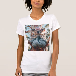 Camiseta Strickender Koala KI Koala Bild