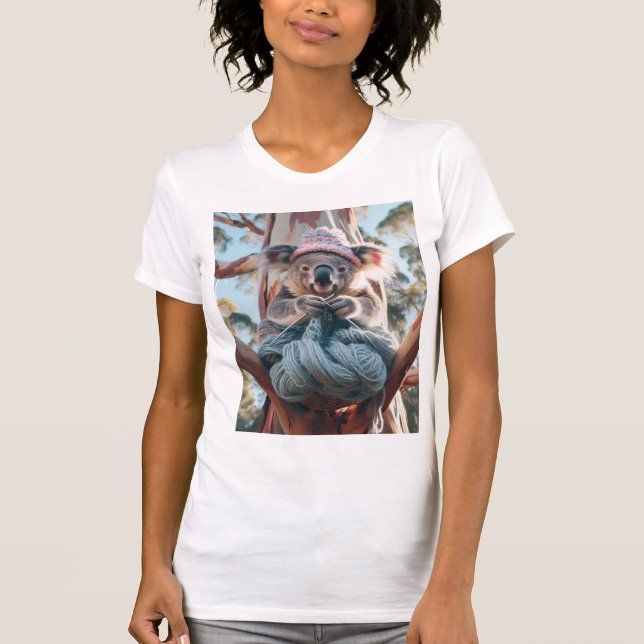 Camiseta Strickender Koala KI Koala Bild (Frente)