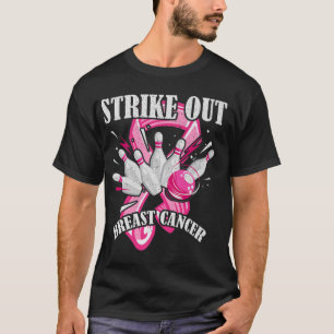 Camiseta Strike Out Breast Cancer Awareness Bowling Fighter