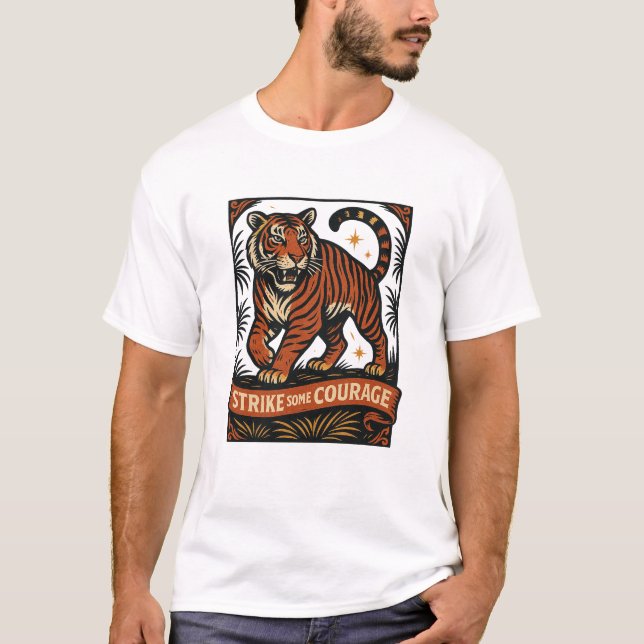 Camiseta Strike Some Courage Tiger Badge (Frente)