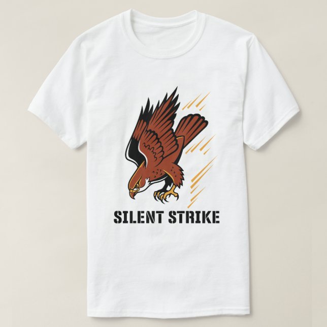 Camiseta Strike Without Sound – Modo Furtivo (Frente do Design)