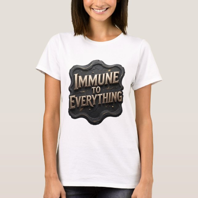 Camiseta Striking Gold IMUNE A TUDO Statement (Frente)