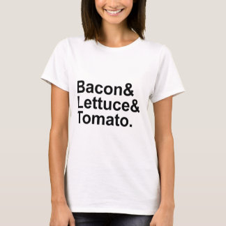 Camiseta String de Lista de Tomate de Alface BLT Bacon