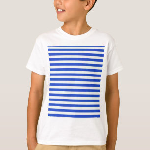 Camiseta Stripes de combinação azul real de Shirley Taylo