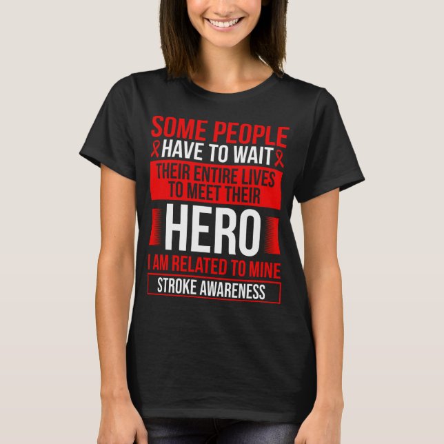 Camiseta Stroke Ribbon Stroke Warrior Stroke Survivor (Frente)