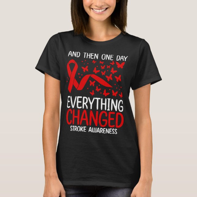 Camiseta Stroke Warrior Ribbon Fighter Stroke Awareness (Frente)