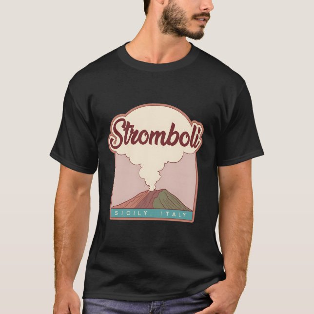 Camiseta Stromboli � Sicília, Itália (Frente)