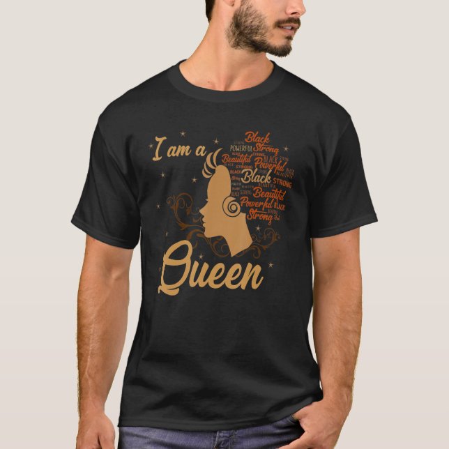 Camiseta Strong Black I'm a Queen African American Afro BLM (Frente)