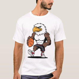 Camiseta Strong Eagle Basketball Mascot Logo Design Vector