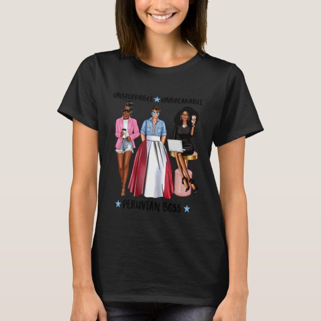 Camiseta Strong Peruvian Boss From Peru Fierce Latina Execu (Frente)