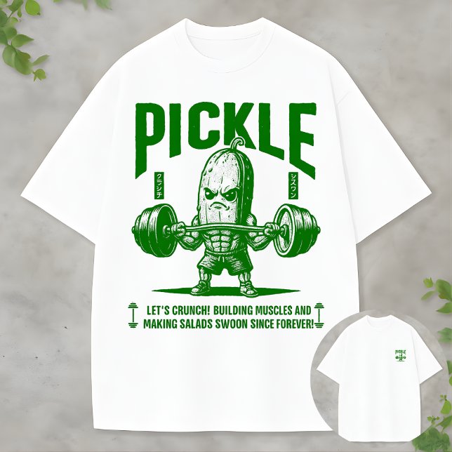 Camiseta Strong Pickle Bodybuilder Graphic Funny Fitness (Criador carregado)