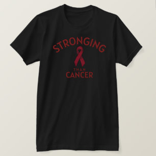 Camiseta Stronger Than Cancer – Detalhe de Impress