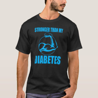 Camiseta Stronger Than My Diabetes – Motivational Design.