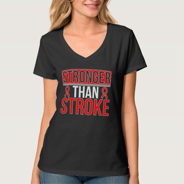 Camiseta Stronger Than Stroke Survivor Stroke Awareness (Frente)
