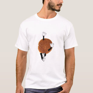 Camiseta Stroopwafel pulando por alegria.