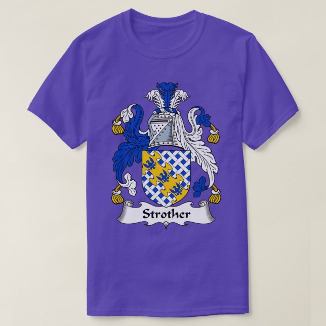 Camiseta Strother Coat of Arms Family Crest  (Frente do Design)