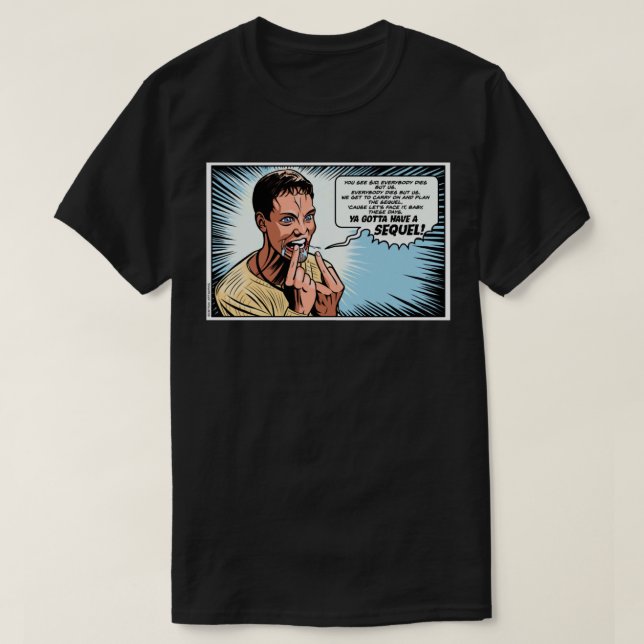 Camiseta Stu Macher Scream Movie Comic Adaption Panel Art C (Frente do Design)
