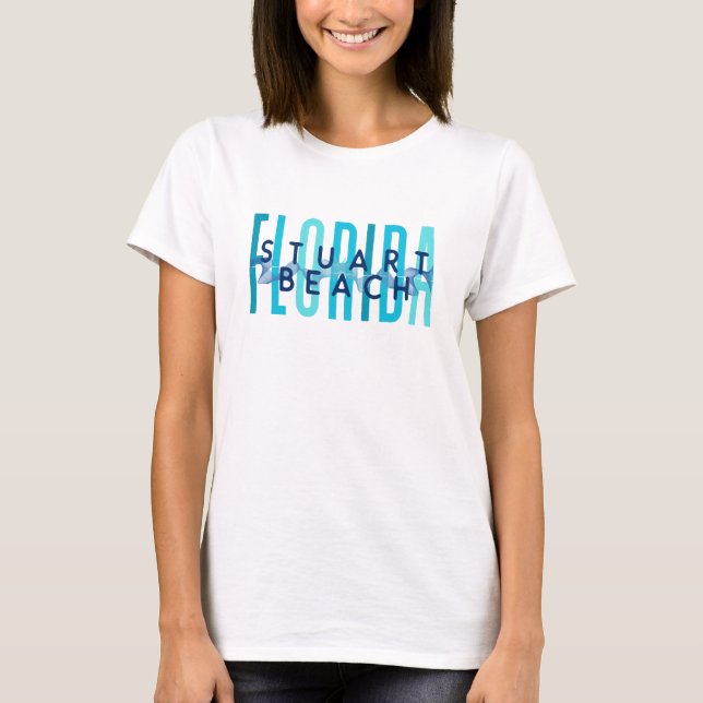 Camiseta Stuart Beach Florida (Ocean Waves) (Frente)