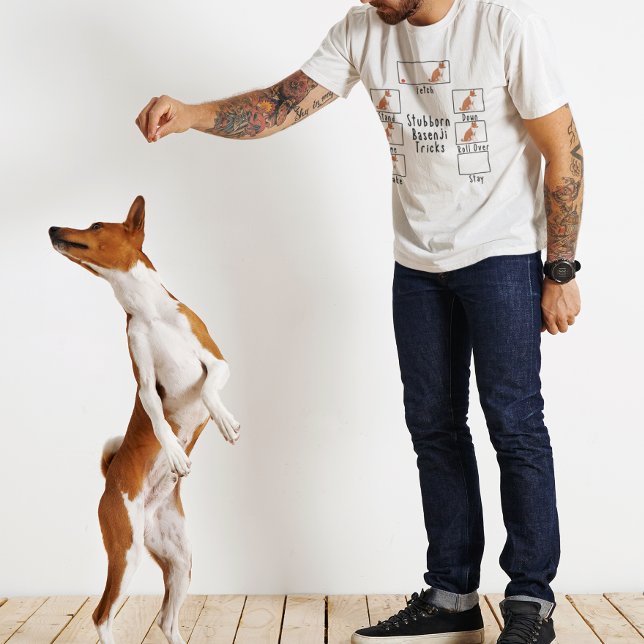 Camiseta Stubborn Basenji dá um jeito de humor, engraçado,  (Criador carregado)