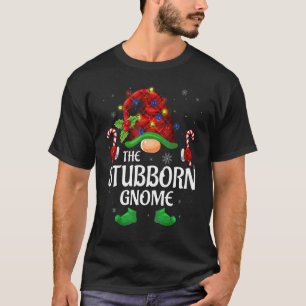 Camiseta Stubborn Gnomo Buffalo Red Xadrez Combinação Famíl