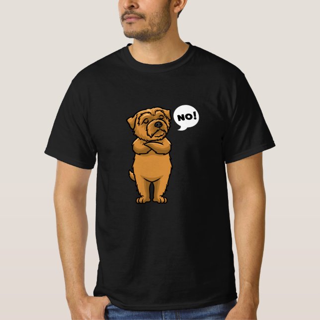 Camiseta Stubborn Norfolk Terrier (Frente)