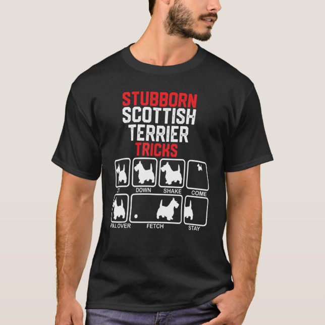 Camiseta Stubborn Scottish Terrier Tricks_1 (Frente)