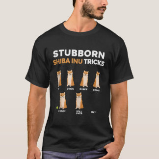 Camiseta Stubborn Shiba Inu Tricks Pet Training Dog Proprie