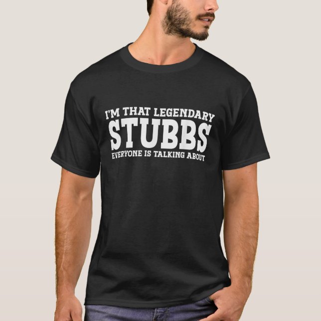 Camiseta Stubbs Surname Funny Team Family Sobrenome Stubbs (Frente)
