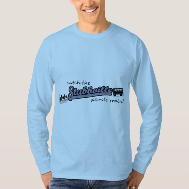 Camiseta stubbville - pessoas do trem (Frente)