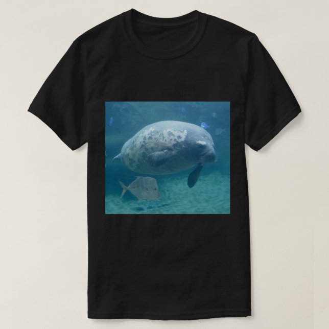 Camiseta Stubby o Manatee no Zoológico de Columbus e Aquari (Frente do Design)