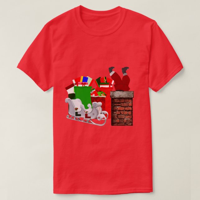 Camiseta Stuck Santa T-Shirt (Frente do Design)