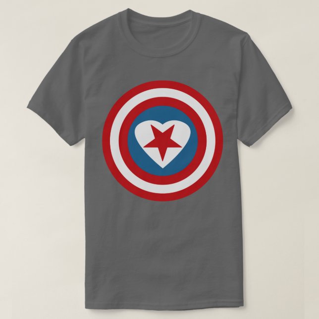Camiseta Stucky Shield HeartStar (Frente do Design)