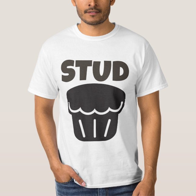 CAMISETA STUD MUFFIN FUNNY MENS T-SHIRTS (Frente)