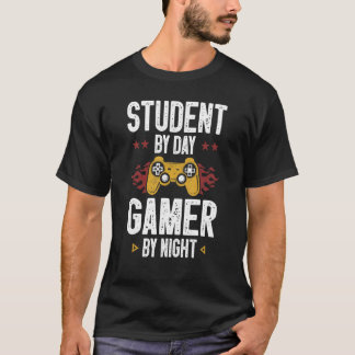 Camiseta Student By Day Gamer By Night   Video Game for Gam