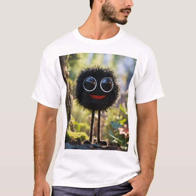 Camiseta Studio Ghibli Soot Sprite Art Impressão (Frente)