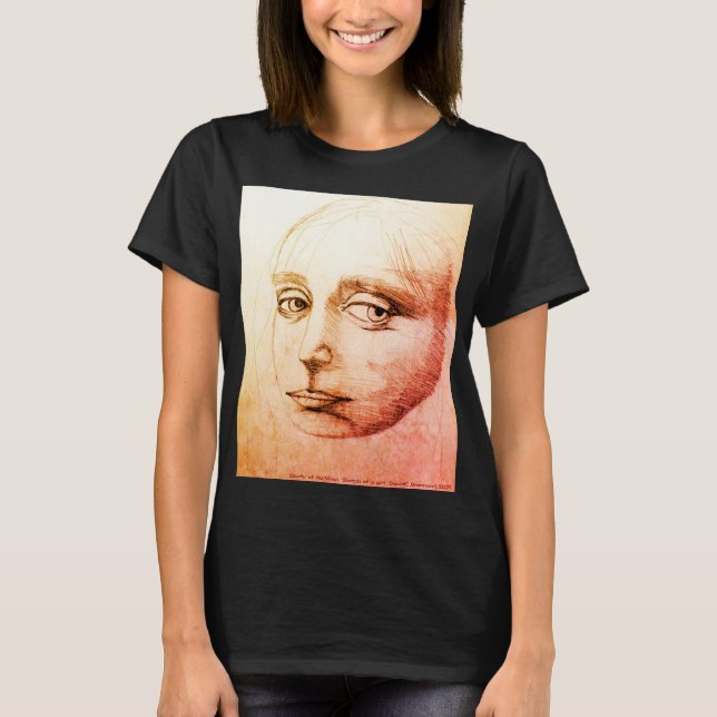 Camiseta Study of da Vinci, Sketch of a girl, D.C.B. (Frente)
