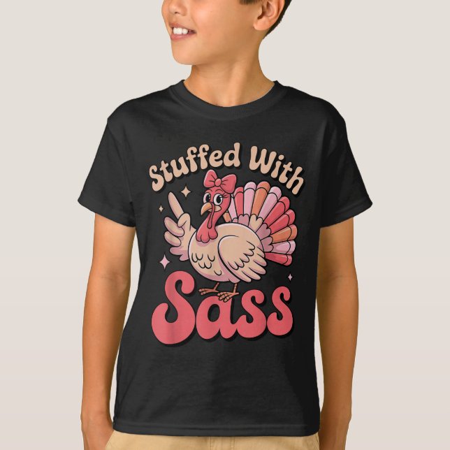 Camiseta Stuffed With S Turkey Cute Nk Coquette Thanksgivin (Frente)