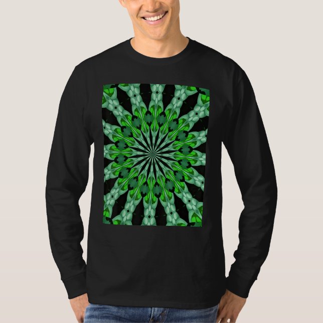 Camiseta Stunning Multicolored Symmetrical Pattern Botanica (Frente)