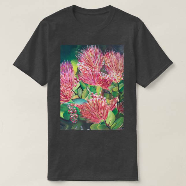 Camiseta Stunning Ohia Lehua Flowers Blooming in Maui (Frente do Design)