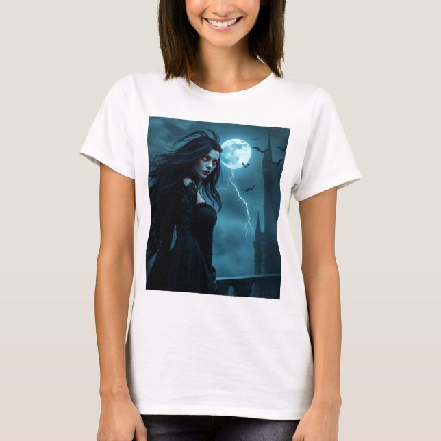Camiseta Stunning Vampire Queen Glow Tee – Shop Now 🌕 (Frente)