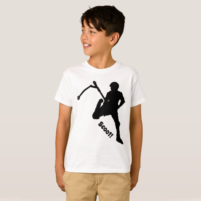 Camiseta Stunt-Scooter Silhouette Kids Apparel (Frente Completa)