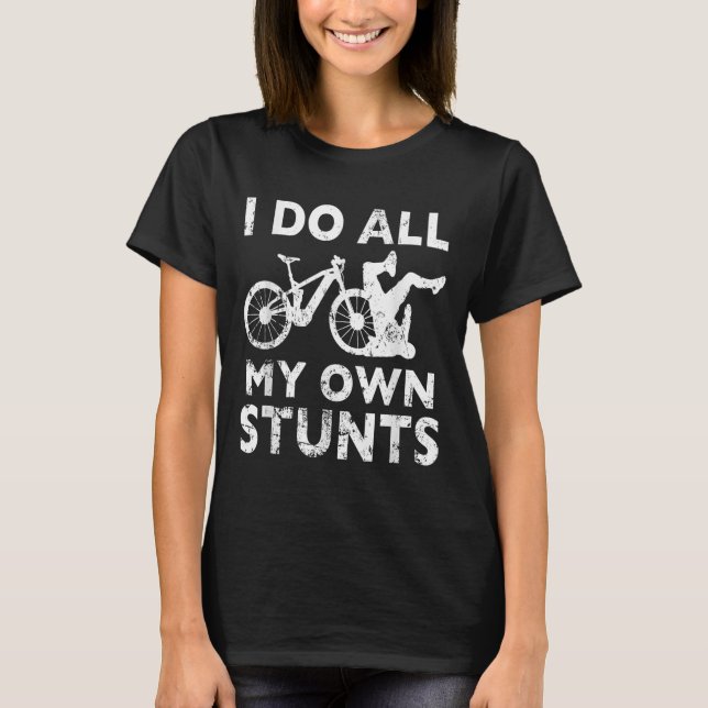 Camiseta Stunting Bicycle - I Do All My Own Stunts E-bike C (Frente)
