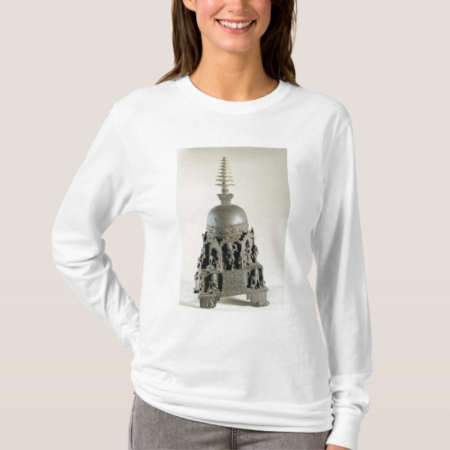 Camiseta Stupa, Pala, Nalanda, Bihar (bronze) (Frente)
