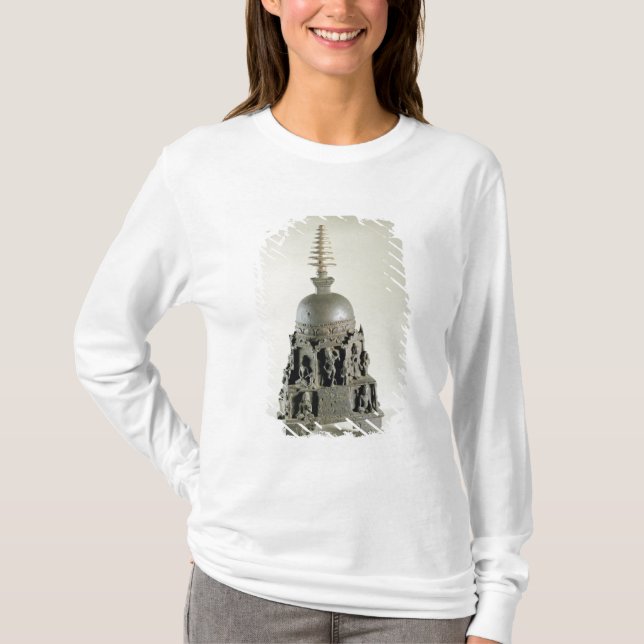 Camiseta Stupa, Pala, Nalanda, Bihar (bronze) (Frente)
