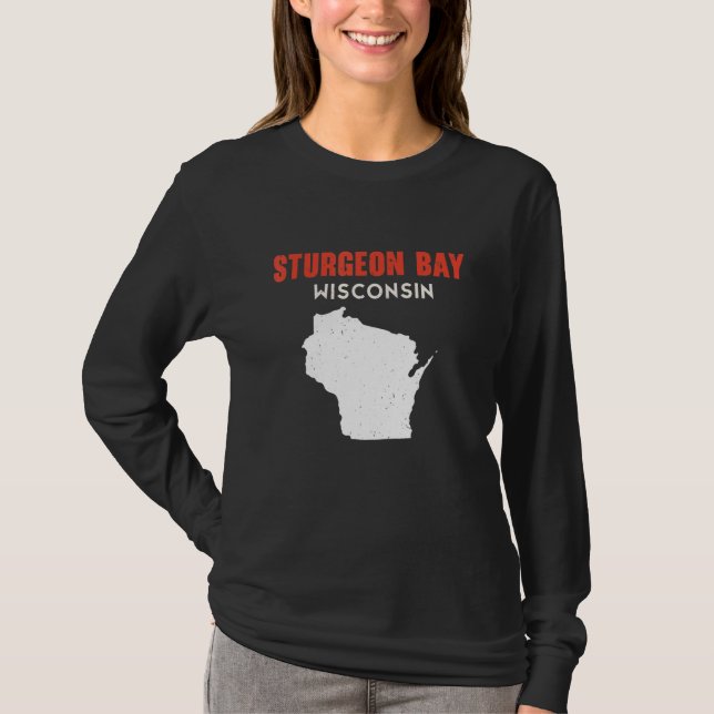 Camiseta Sturgeon Bay USA State America Travel Montanan Hel (Frente)