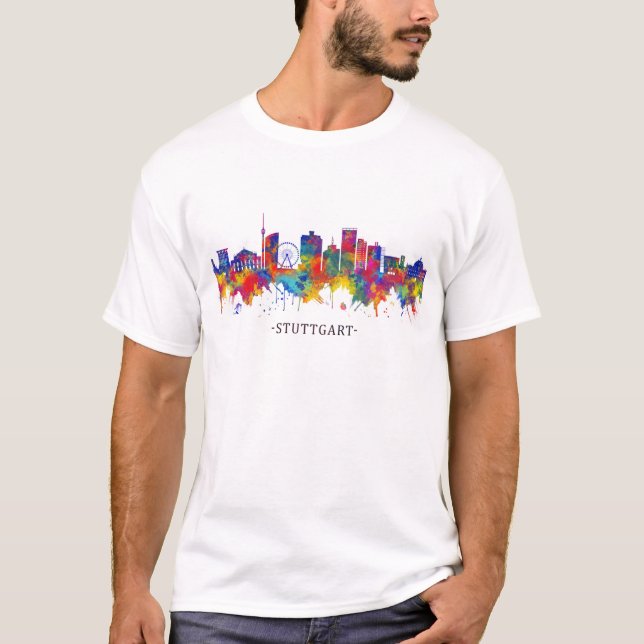 Camiseta Stuttgart Alemanha Skyline (Frente)