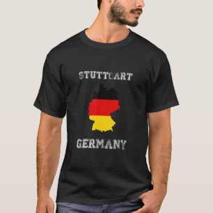Camiseta Stuttgart Alemanha Vintage Alemanha Flag Map Desig
